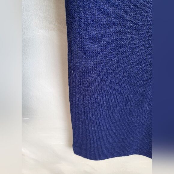 St. John Evening by Marie Gray Blue Knit Pants Size 6 - Picture 6 of 16